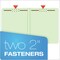 Pendaflex Straight Tabs 2 in. Expansion 2 Fasteners Letter Size Heavy-Duty Pressboard Folders with Embossed Fasteners - Green (25/Box)